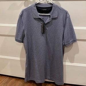 NWT Men’s Banana Republic blue luxury touch polo size L